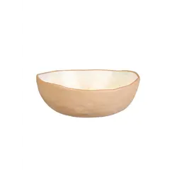 Салатник, KUNSTWERK, Grasp, 18 x 6.5 см, 800 мл, бежевый