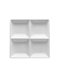 Менажница квадратная, 4 секции, Kunstwerk, Kunstwerk, 25 x 25 x 4.5 см