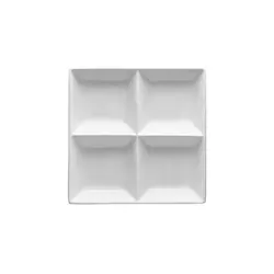 Менажница квадратная, 4 секции, Kunstwerk, Kunstwerk, 25 x 25 x 4.5 см