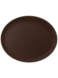 Поднос прорезиненный овал. , коричневый, MGprof, 72,5 х 60 см.