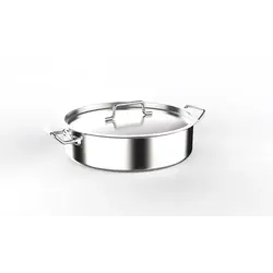 Кастрюля с крышой, низкая, тройное дно, MGsteel, 32 х 12 см, 10 л, 32 см