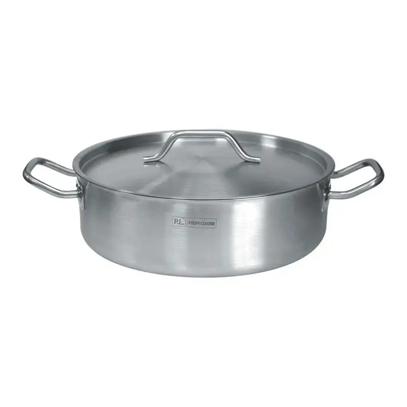 Кастрюля низкая с крышкой, P.L. Proff Cuisine, Gourmet Line, 32 х 10 см, 8 л, 32 см