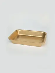 Поднос прямоугольный, металлический, золотой, Old Island "Голд", L 22.5 см, B 17.5 см, H 3.7 см
