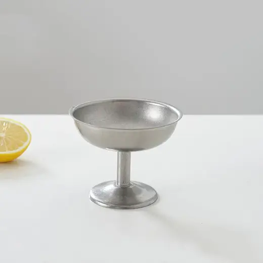 Креманка металлическая, низкая, на ножке, Old Island,  7.9 х 10 см, 130 мл