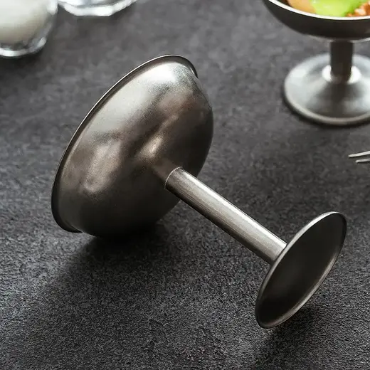 Креманка металлическая, высокая, на ножке, Old Island, 11 х 10 см, 170 мл