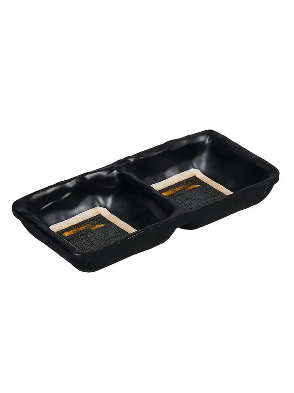 Соусник прямоугольный, P.L. Proff Cuisine, Dark Texture Mel,15.8 х 7.5 см, 80 мл