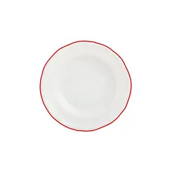 Тарелка глубокая, Porland, Maria with colored kant red, 22 см