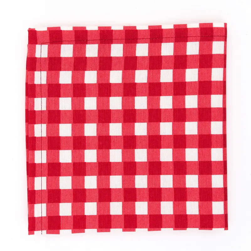 Салфетка красная клетка, RestoTouch Textile, 45 х 45 см