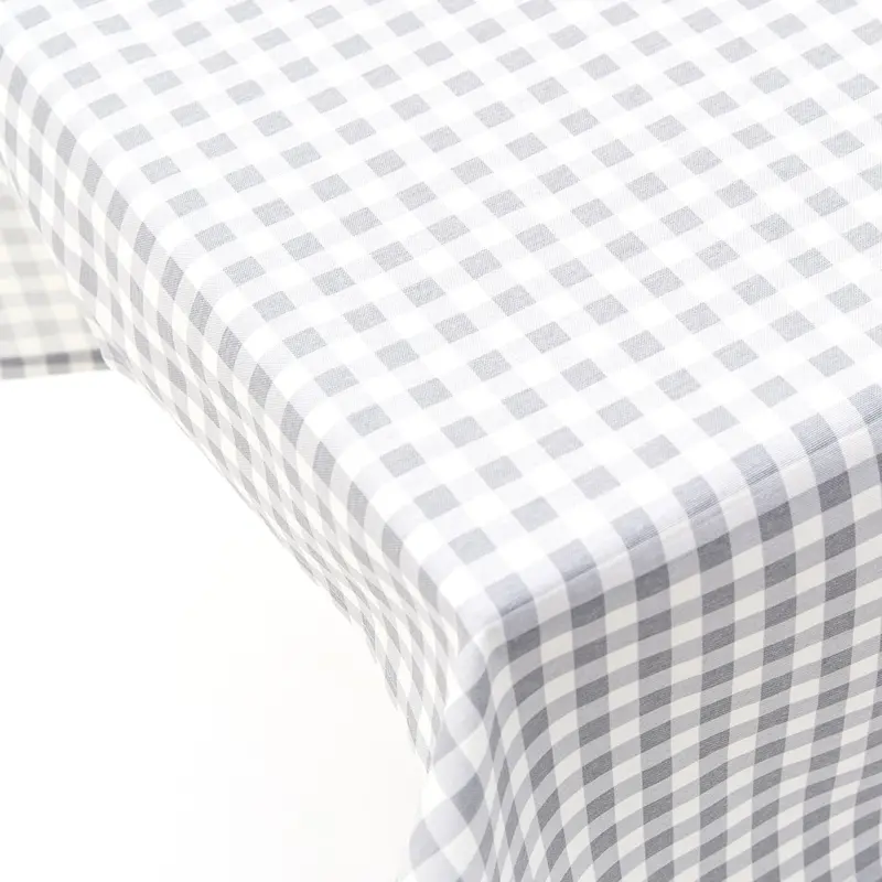 Скатерть серая клетка с водоотталкивающей пропиткой, RestoTouch Textile, 145 х 145 см