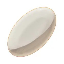 Блюдо сервировочное овальное, белая с отводкой натуральным золотом, фарфор, TULU Porselen, ELEGANT GOLD, 25 см