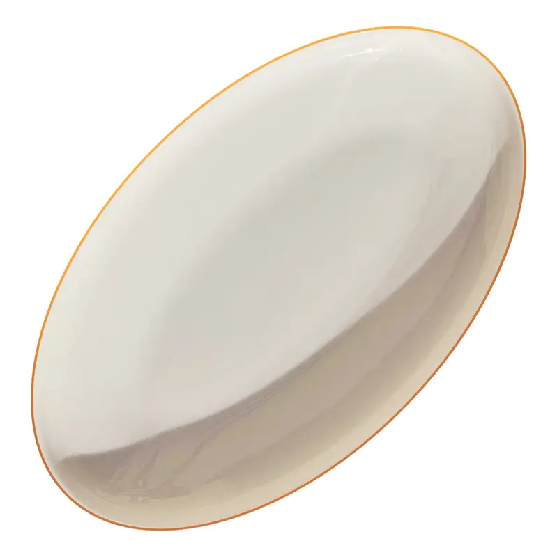 Блюдо сервировочное овальное, белая с отводкой натуральным золотом, фарфор, TULU Porselen, ELEGANT GOLD, 30 см