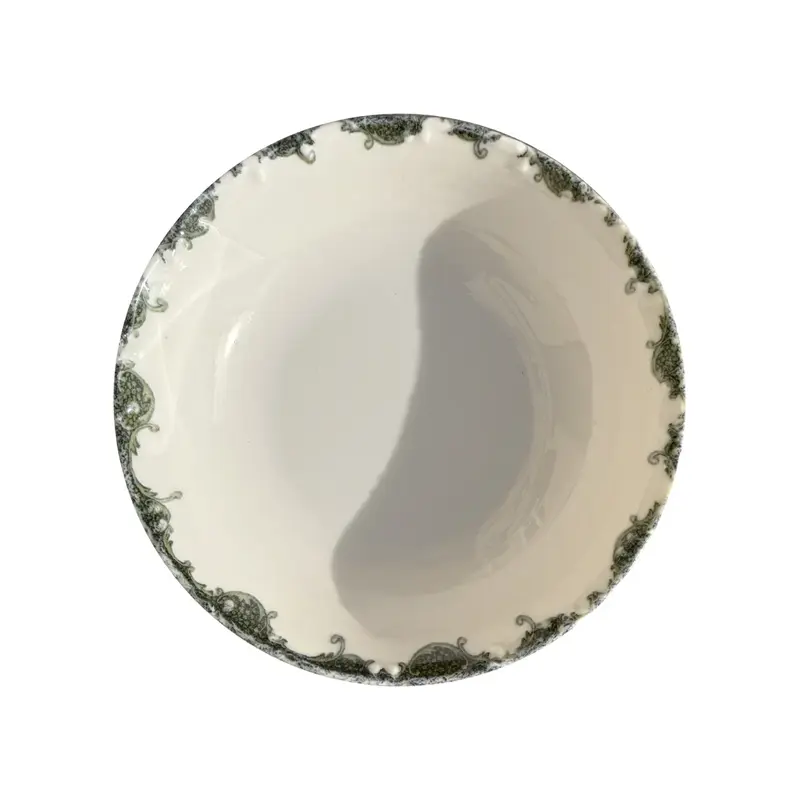 Пиала, зеленый растительный принт, фарфор, TULU Porselen, FOLKLORE, d=16 см
