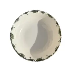 Пиала, зеленый растительный принт, фарфор, TULU Porselen, FOLKLORE, d=16 см