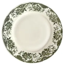 Тарелка подстановочная, зеленый растительный принт, фарфор, TULU Porselen, FOLKLORE, d=27 см
