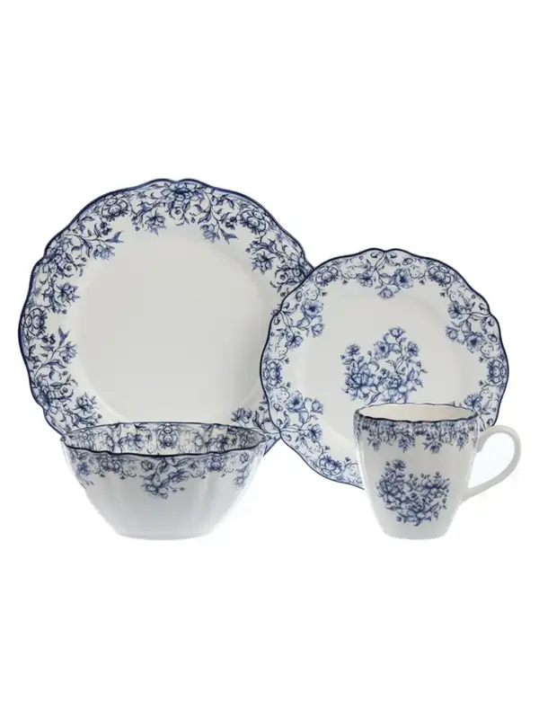 Сервиз обеденный, Tudor, Blue Jardin, 16 предметов, на 4 персоны