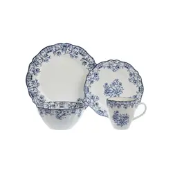 Сервиз обеденный, Tudor, Blue Jardin, 16 предметов, на 4 персоны