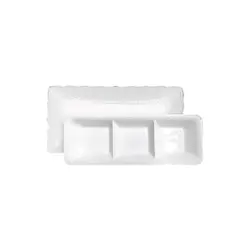 Набор менажница и блюдо, Tudor (England), Royal Whitehall, 34.2/33.5 x 17/12 x 2.7/3.8 см