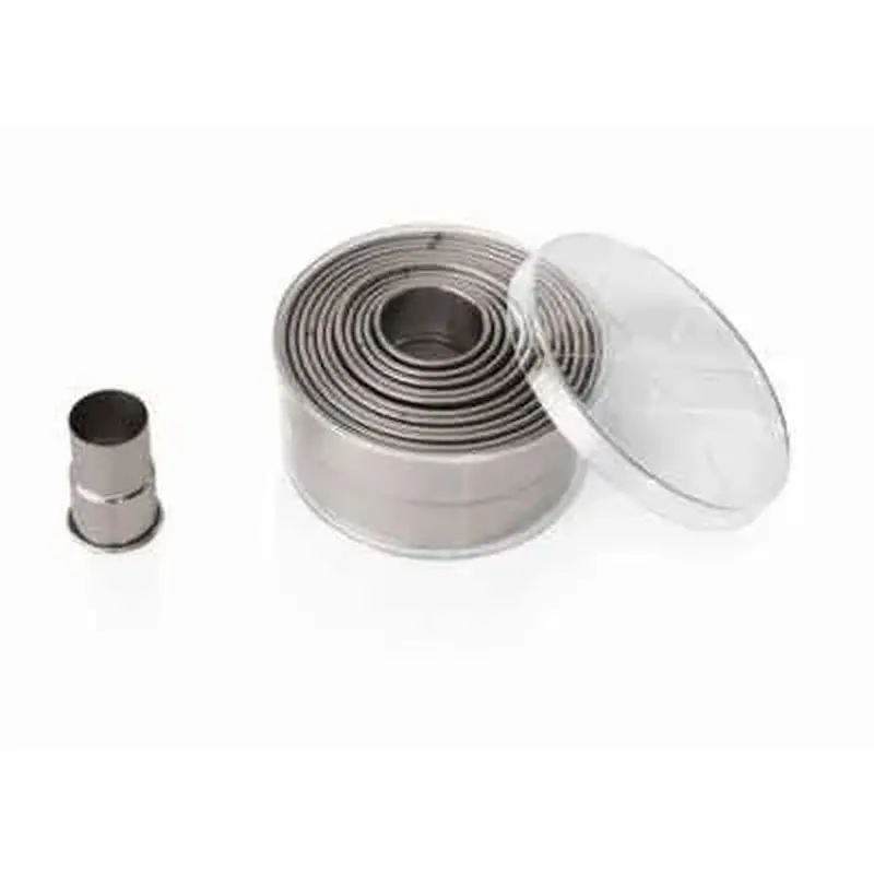 Набор круглых вырубок (12шт) d=2.7-10.4 h=5.5 нерж.сталь, WAS, Германия