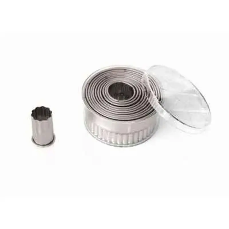 1696012 Набор круглых гофрир.вырубок (12шт) d=2.7-10.4 h=5.5 нерж.сталь, WAS, Германия