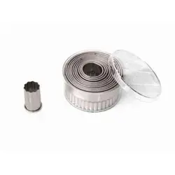 1696012 Набор круглых гофрир.вырубок (12шт) d=2.7-10.4 h=5.5 нерж.сталь, WAS, Германия