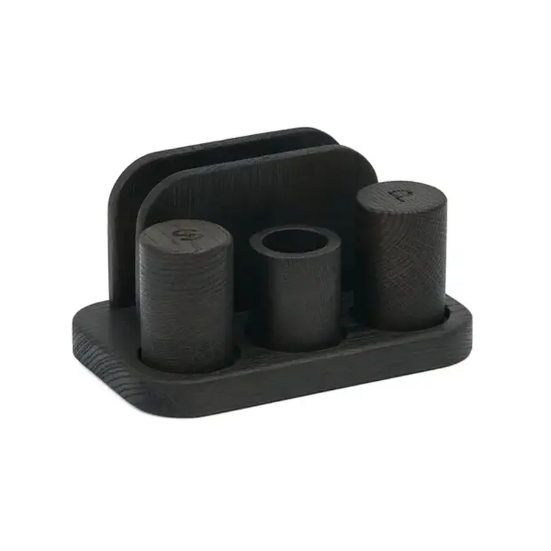 Набор для специй и салфеток RestoTouch Wood дуб черный 195х120 мм