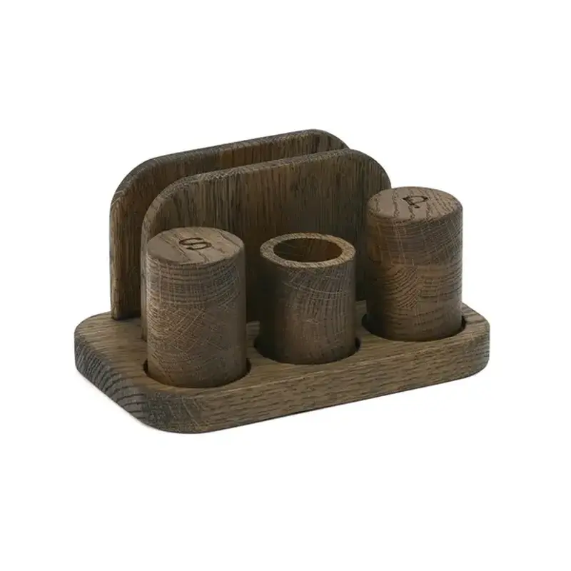 Набор для специй и салфеток RestoTouch Wood дуб, орех 195х120 мм