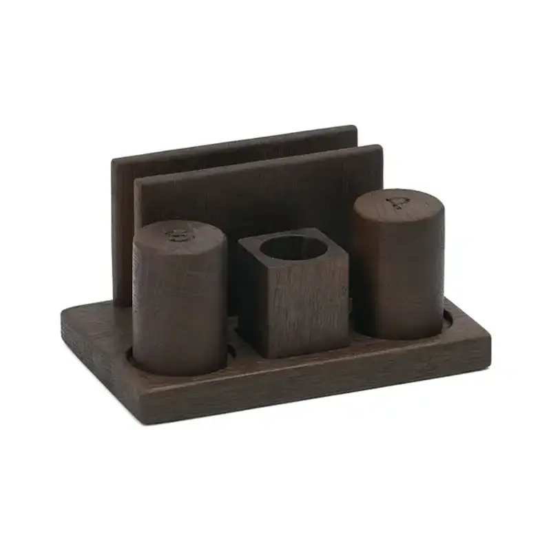 Набор для специй и салфеток RestoTouch Wood дуб коричневый 195х120 мм