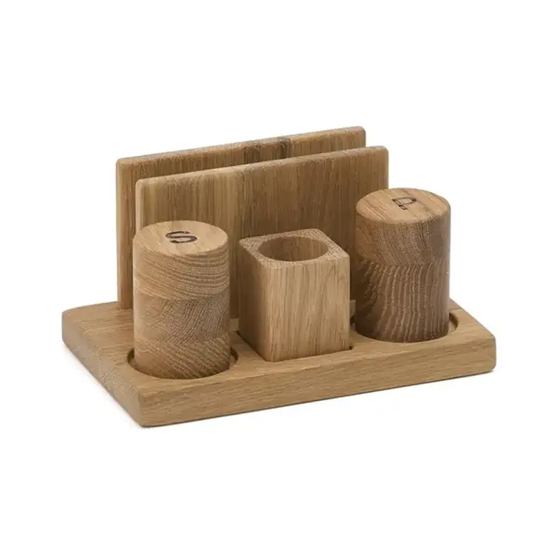 Набор для специй и салфеток RestoTouch Wood дуб выбеленный 195х120 мм