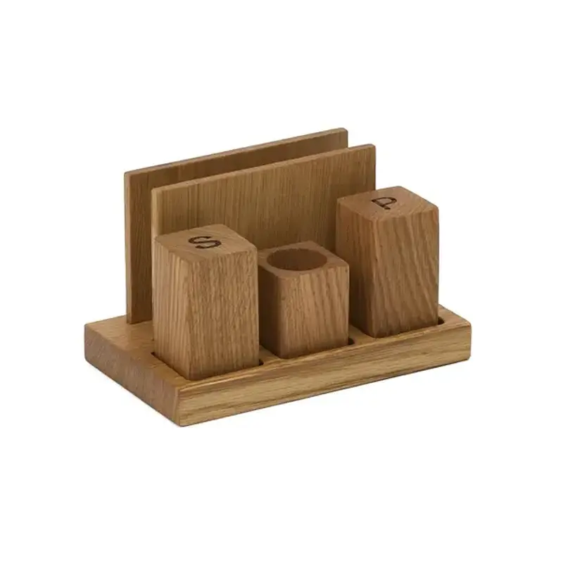 Набор для специй и салфеток RestoTouch Wood дуб, бук 170х100 мм