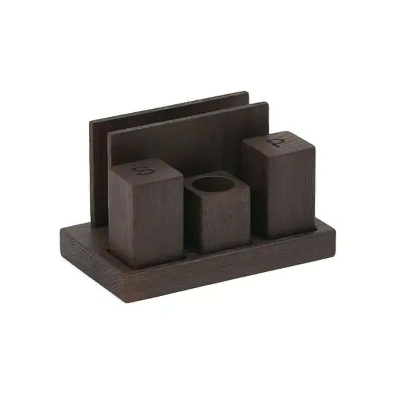 Набор для специй и салфеток RestoTouch Wood дуб, коричневый 170х100 мм