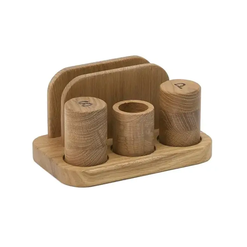 Набор для специй и салфеток RestoTouch Wood дуб выбеленный 195х120 мм