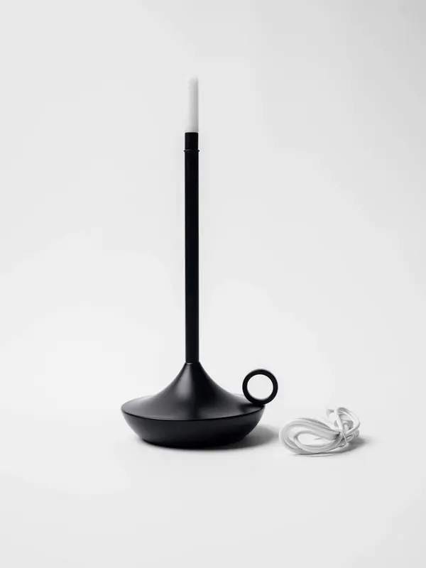 Лампа настольная беспроводная 1 цвет, 3 режима яркости, алюм., черная LED CANDLE MGline 