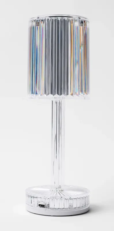 Лампа настольная беспроводная 15 цветов, 7 режимов яркости, нерж./акрил, прозрачная LED GATSBY MGline 