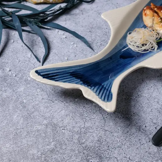 Блюдо овальное P.L. Proff Cuisine Northern Blue Frutti di Mare 42*13,3 см h4,5 см