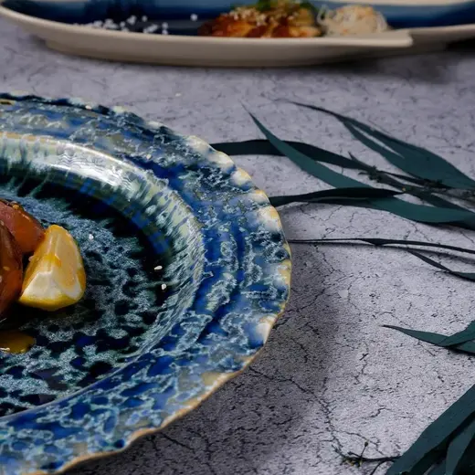 Тарелка P.L. Proff Cuisine Northern Blue Frutti di Mare d 28,5 см h3,5 см
