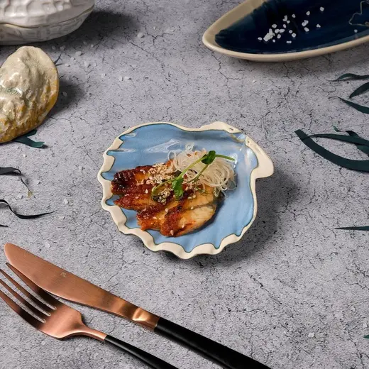 Блюдо для подачи P.L. Proff Cuisine Northern Blue Frutti di Mare 13*12,5 см h3 см