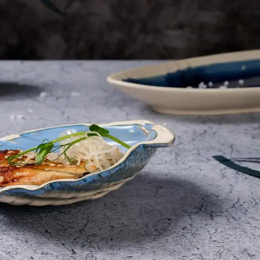 Блюдо для подачи P.L. Proff Cuisine Northern Blue Frutti di Mare 13*12,5 см h3 см