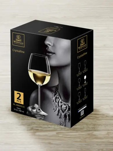 Набор из 2-х бокалов для вина, Wilmax, Olivia, 480 мл