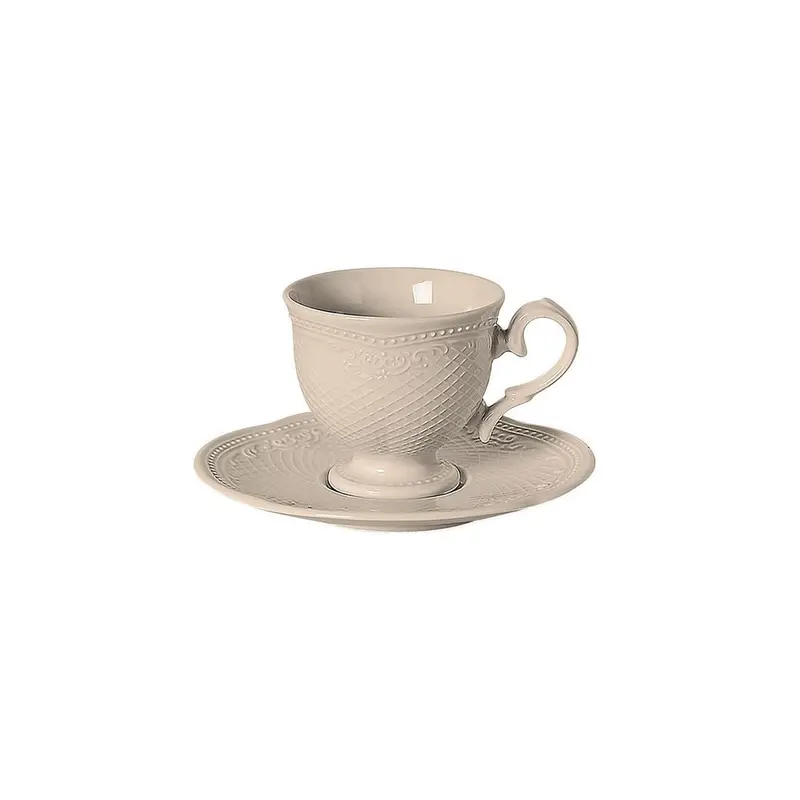 Кофейная пара Noble Peach Tea Aristocrat 100 мл белая d 6,8 см h6 см