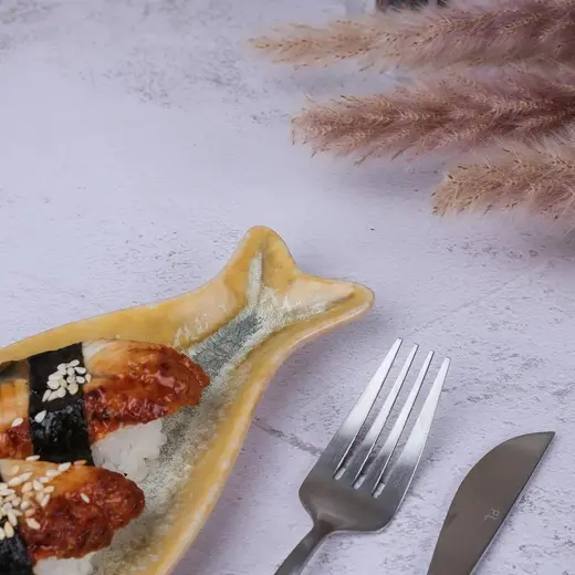 Блюдо для подачи P.L. Proff Cuisine Fish Pearl Blue Frutti di Mare 21*9 см h2 см