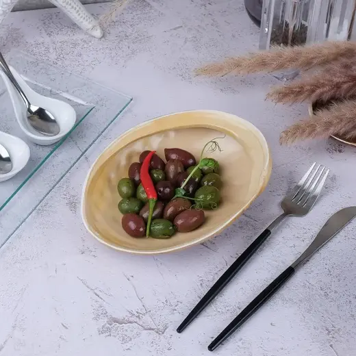 Салатник P.L. Proff Cuisine Light Pearl Ammonite Shell Frutti di Mare 365 мл 19*14,5 см h5 см