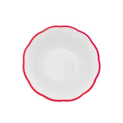 Салатник, Bitossi, Petalo, 30 см с цветным кантом (красный)