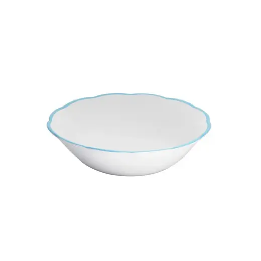Салатник, Bitossi, Petalo, 30 см с цветным кантом (голубой)