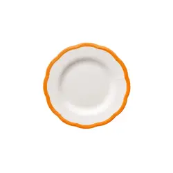 Тарелка мелкая, Bitossi, Petalo,  16 см с цветным кантом (охра)