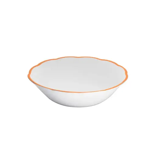 Салатник, Bitossi, Petalo, 30 см с цветным кантом (охра)