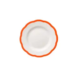Тарелка мелкая, Bitossi, Petalo,  16 см с цветным кантом (оранжевый)