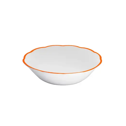 Салатник, Bitossi, Petalo, 30 см с цветным кантом (оранжевый)