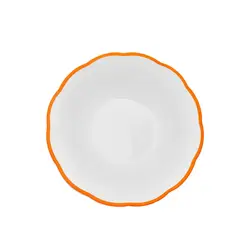 Салатник, Bitossi, Petalo, 30 см с цветным кантом (оранжевый)