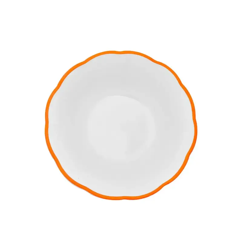 Салатник, Bitossi, Petalo, 30 см с цветным кантом (оранжевый)