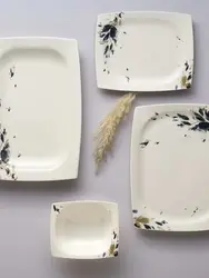 Сервиз столовый на 12 персон 86 предметов Porland FLYING DREAMS (тарелка 28 см - 12 шт., тарелка 22 см - 12 шт., тарелка глубокая 22 см - 12 шт., тарелка глубокая 15 см - 12 шт., чашка кофейная - 6 шт.,блюдце для корфейной чашки - 6 шт. 